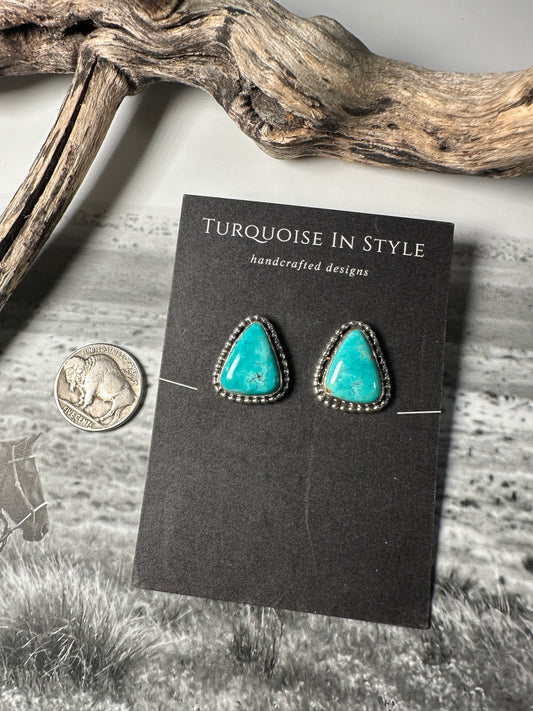 Tyrone Turquoise Studs