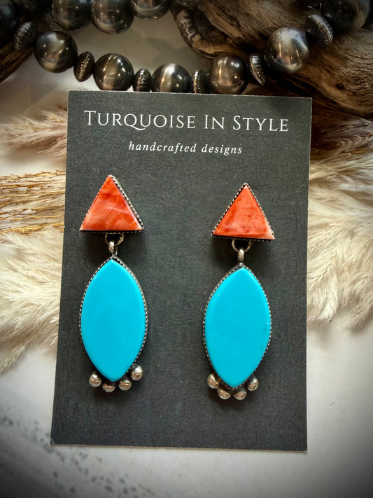 Selina Warner Spiny & Turquoise Earrings