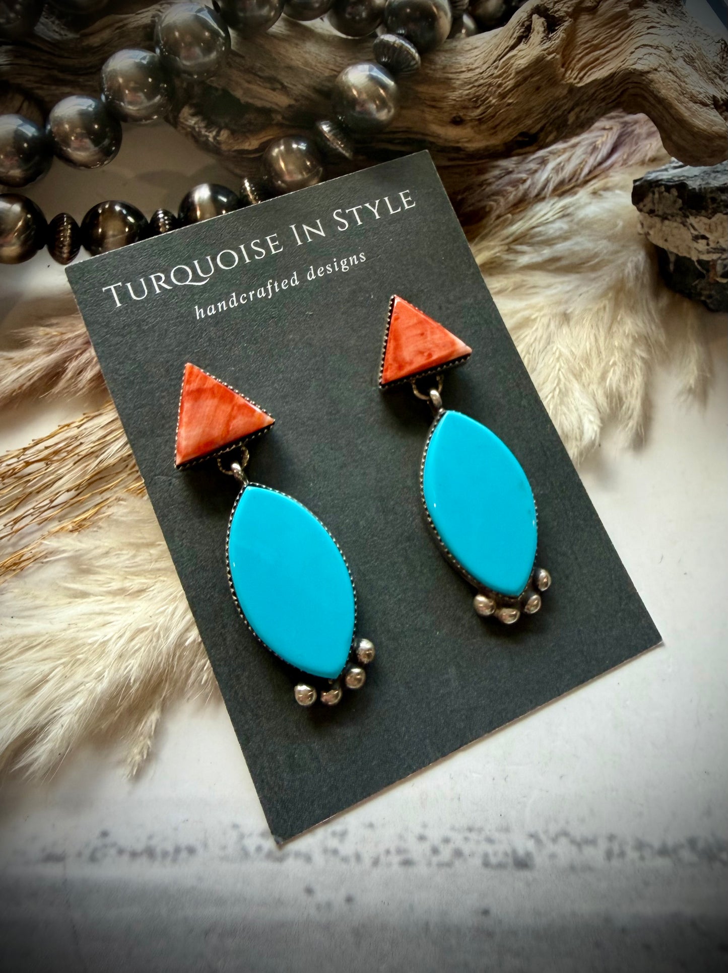 Selina Warner Spiny & Turquoise Earrings