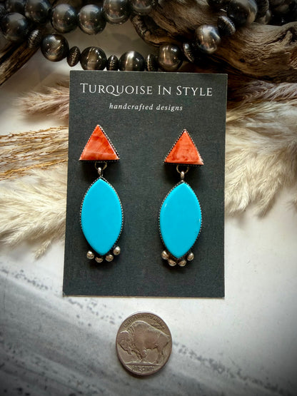 Selina Warner Spiny & Turquoise Earrings