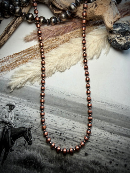 24" Copper Pearl Necklace