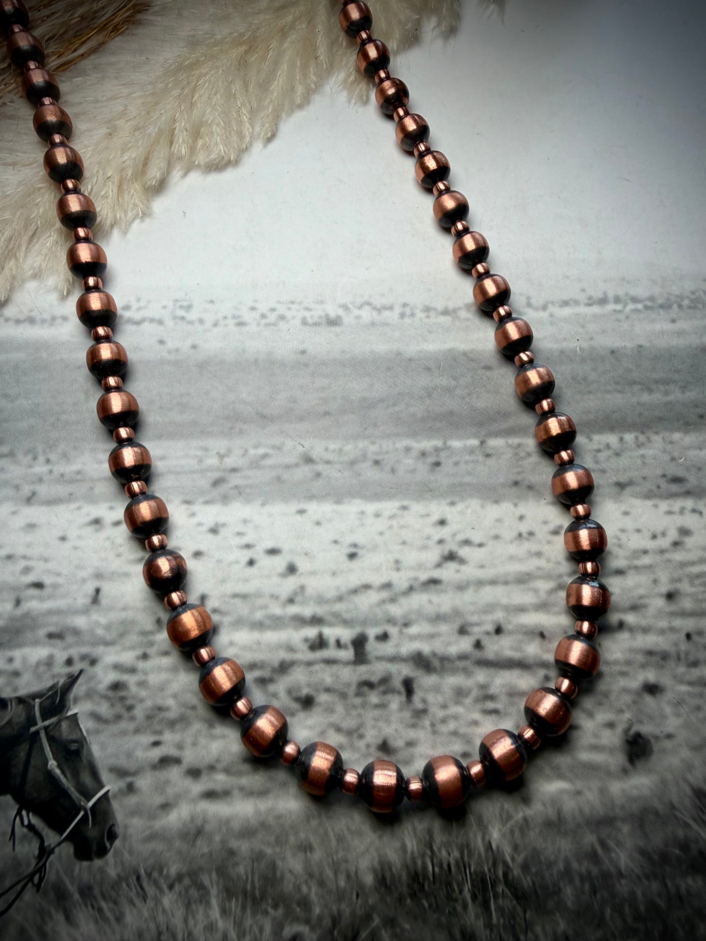 24" Copper Pearl Necklace