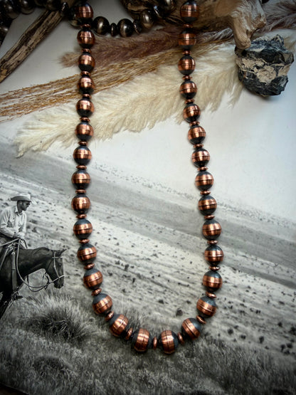 30" Copper Pearl Necklace