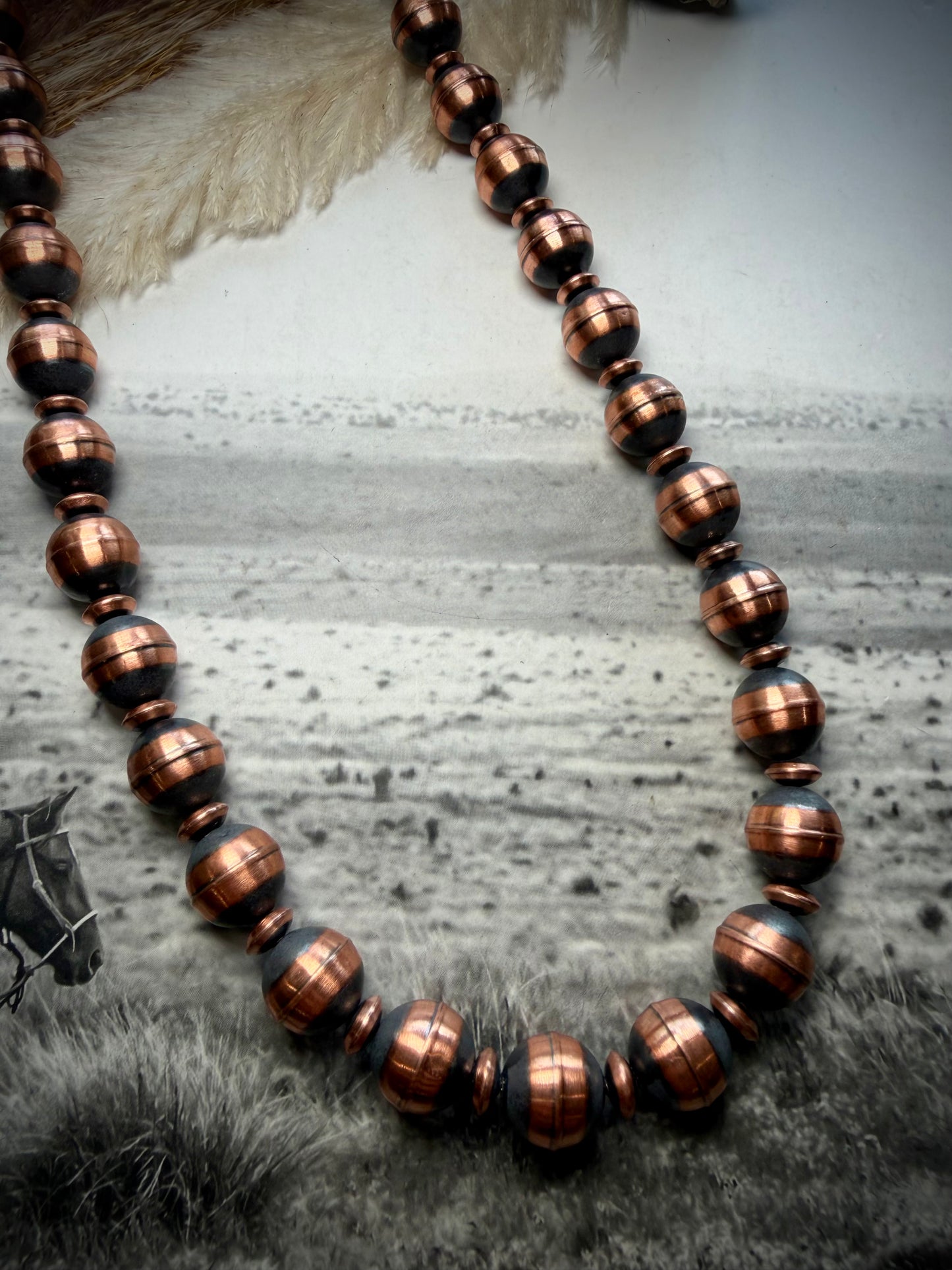 30" Copper Pearl Necklace