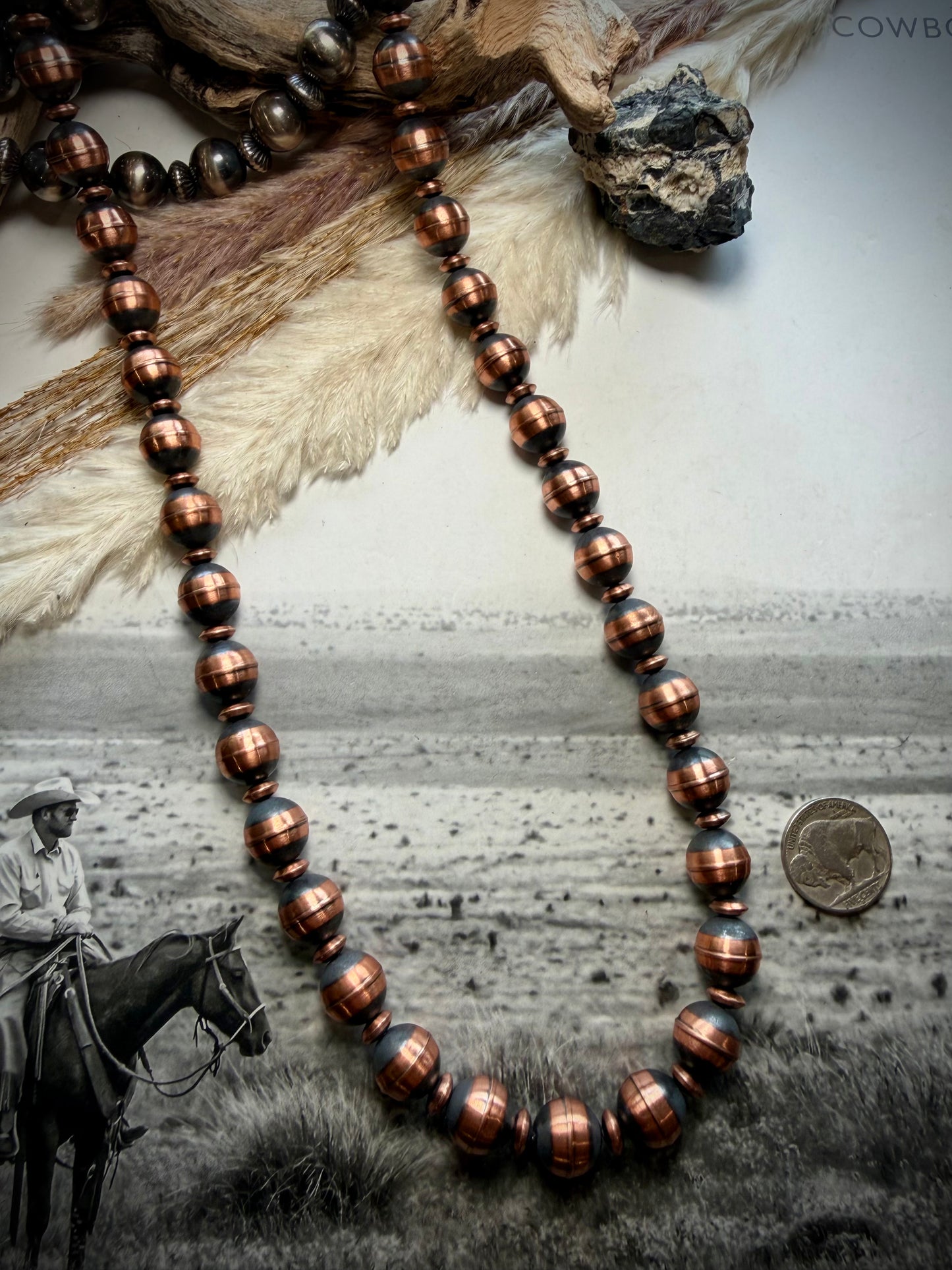 30" Copper Pearl Necklace