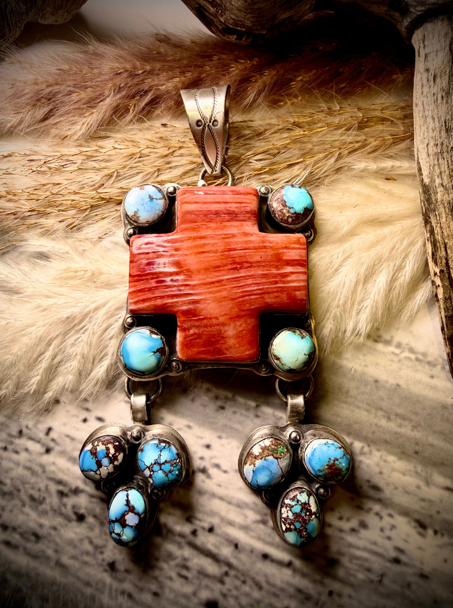 Red Spiny and Golden Hills Pendant