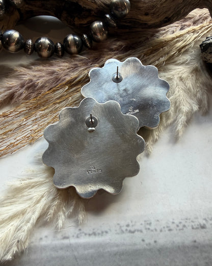 Federico Turquoise Cluster Earrings- Large