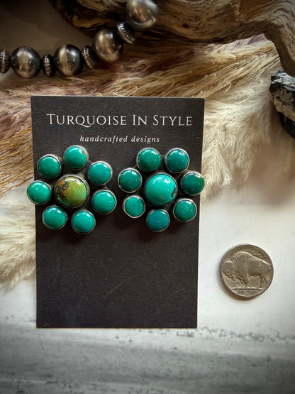 Federico Turquoise Cluster Earrings- Small