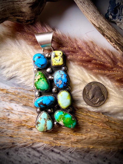 Multi-Stone Pendant by Delbert Secatero