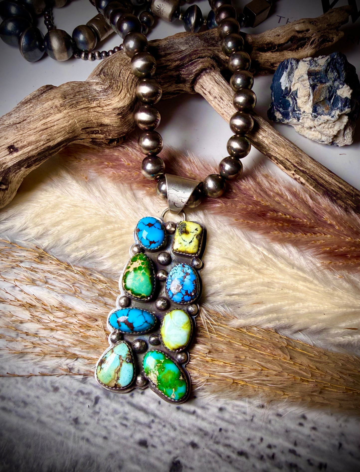 Multi-Stone Pendant by Delbert Secatero