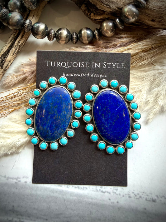 Federico Lapis & Turquoise Earrings