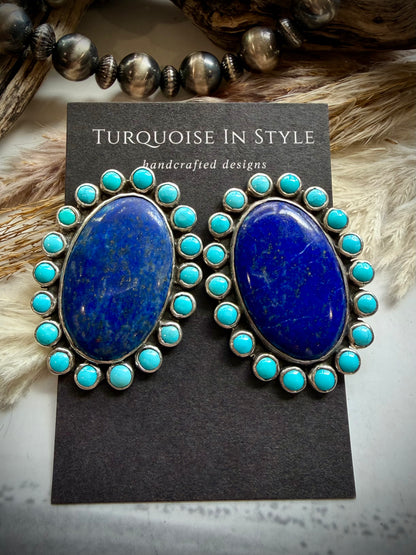 Federico Lapis & Turquoise Earrings