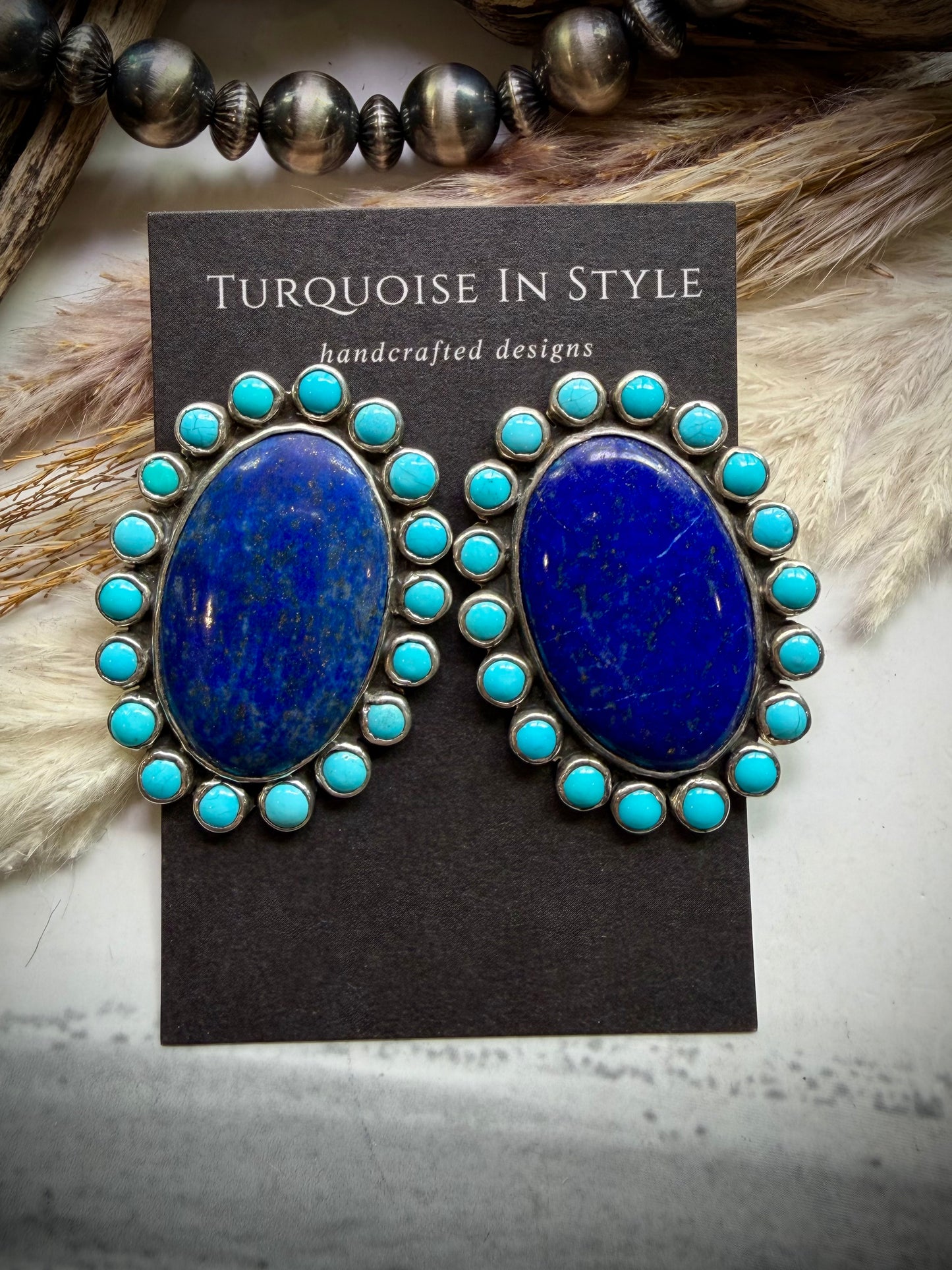 Federico Lapis & Turquoise Earrings