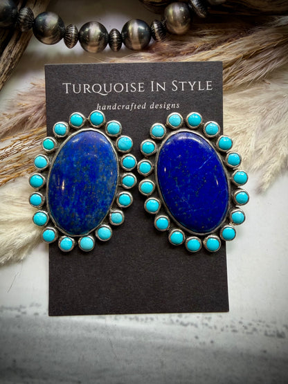 Federico Lapis & Turquoise Earrings