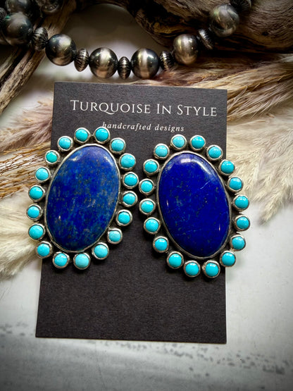 Federico Lapis & Turquoise Earrings