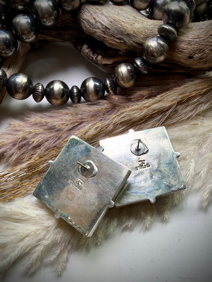 Federico Lapis Square Earrings- #1