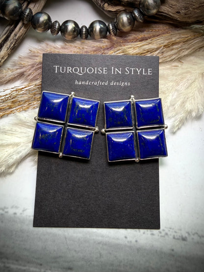Federico Lapis Square Earrings- #2