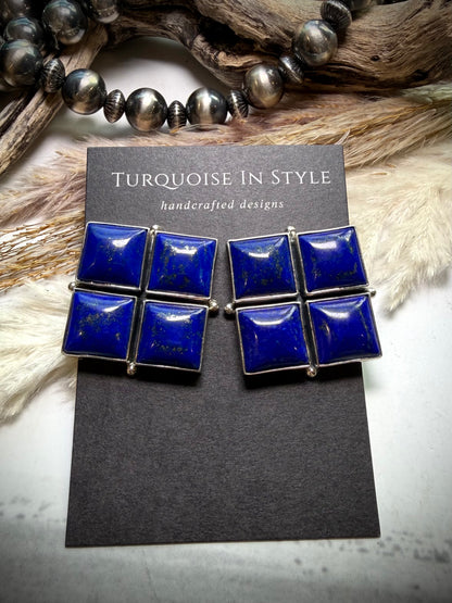 Federico Lapis Square Earrings- #2