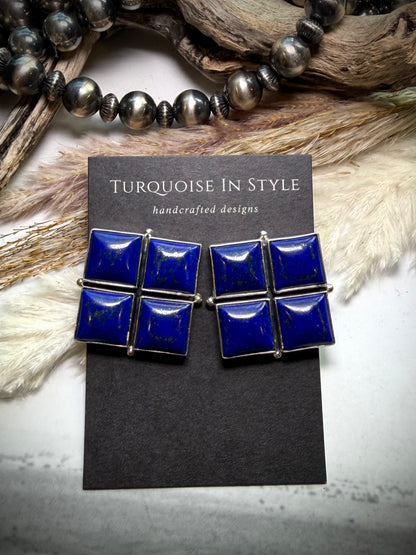 Federico Lapis Square Earrings- #2