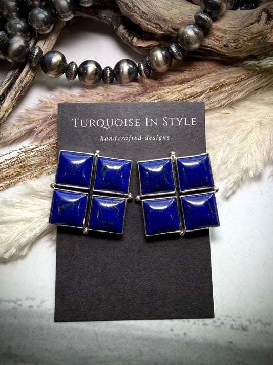 Federico Lapis Square Earrings- #2
