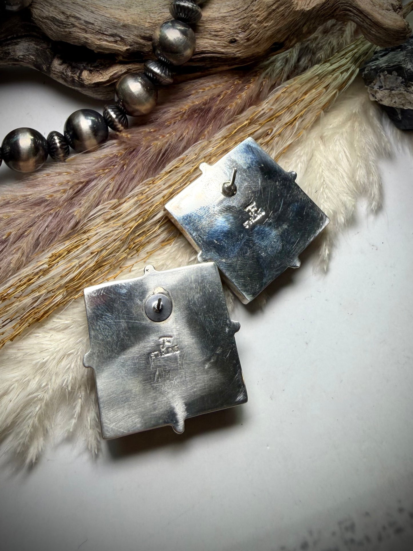 Federico Lapis Square Earrings- #2