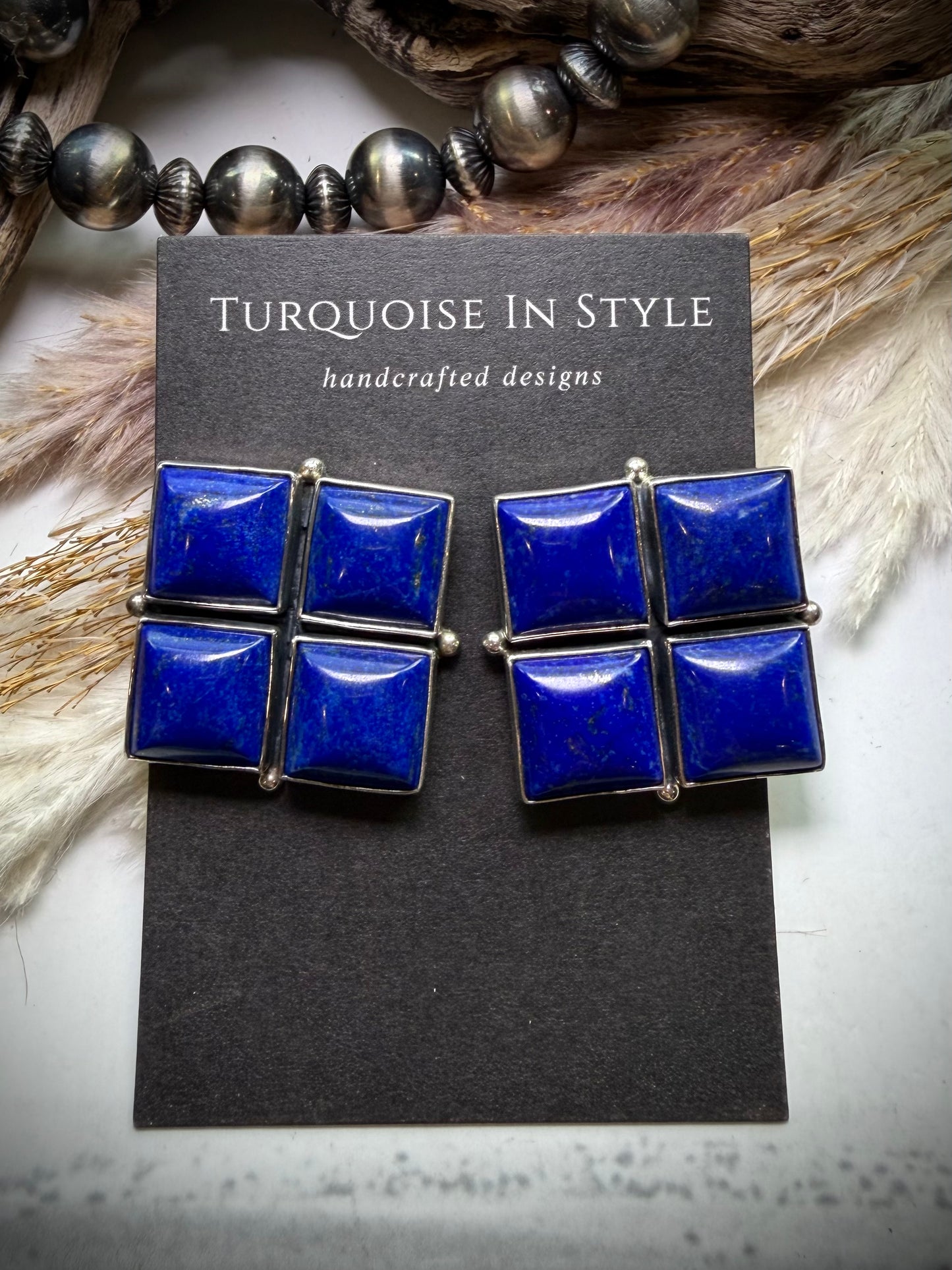 Federico Lapis Square Earrings- #3