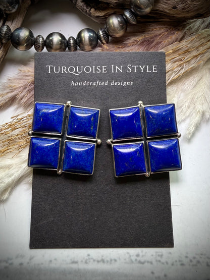Federico Lapis Square Earrings- #3