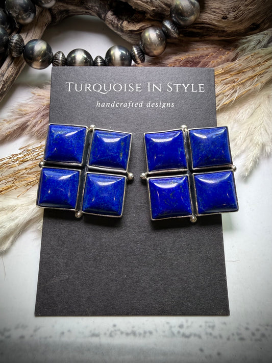 Federico Lapis Square Earrings- #3