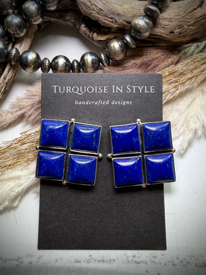 Federico Lapis Square Earrings- #3