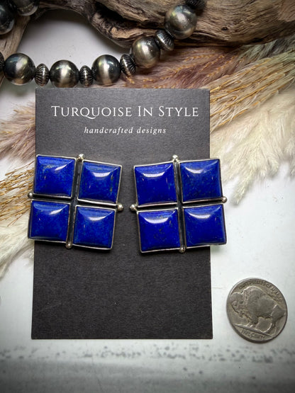 Federico Lapis Square Earrings- #3