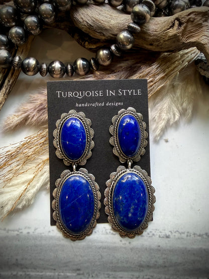 Federico Lapis Two Stone Earrings