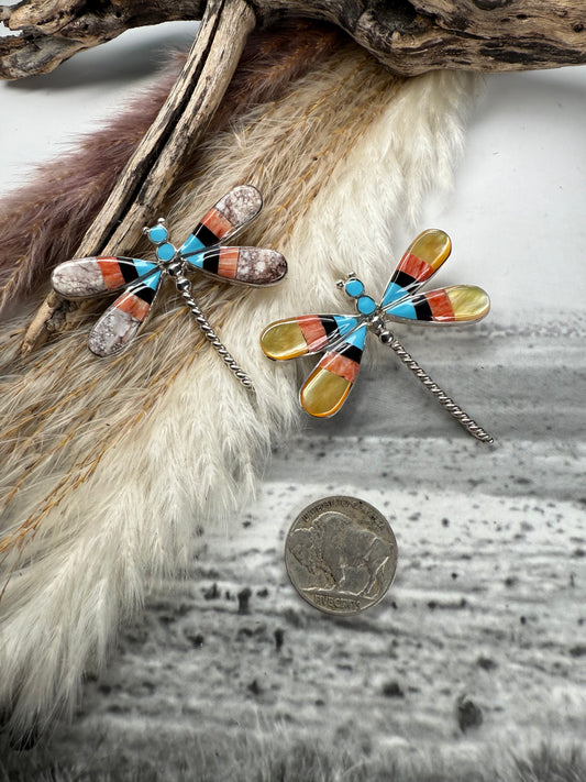 Inlay Dragonfly Pendant/Pin