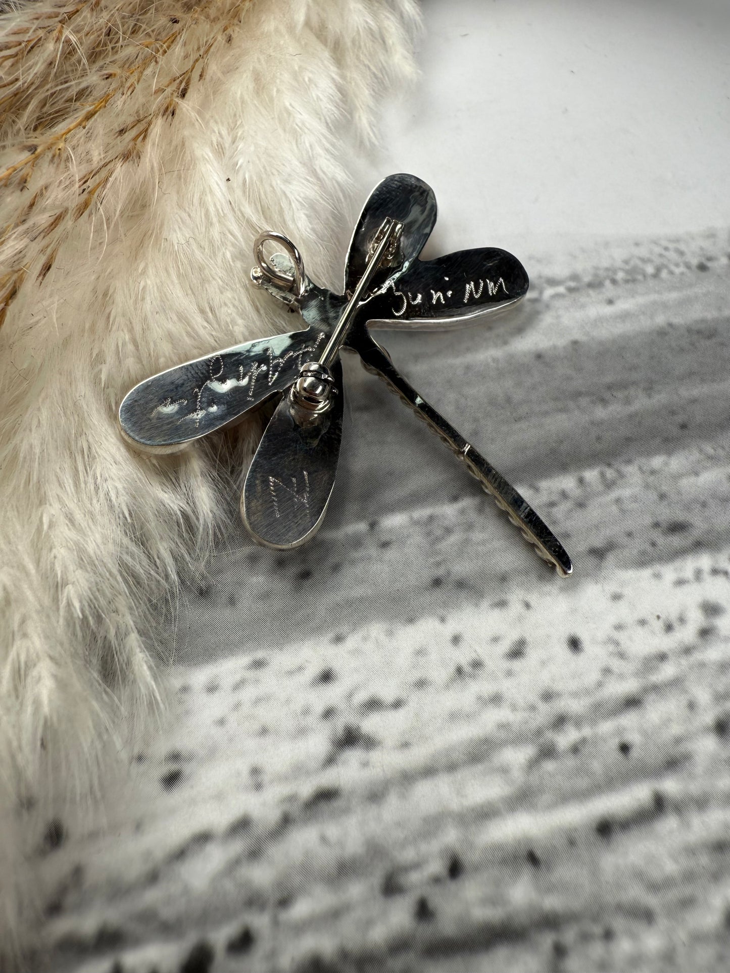 Inlay Dragonfly Pendant/Pin