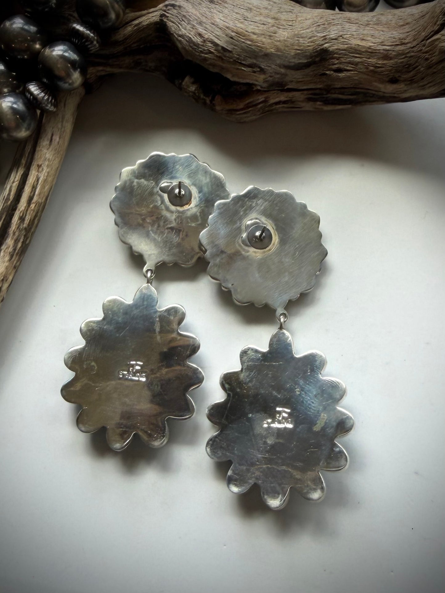 Federico Orange Spiny & Turquoise Earrings