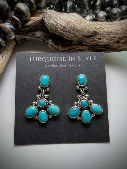 Federico Turquoise Dangle Earrings #1