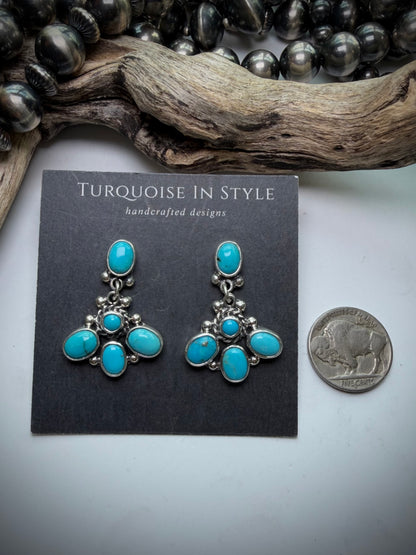 Federico Turquoise Dangle Earrings #1
