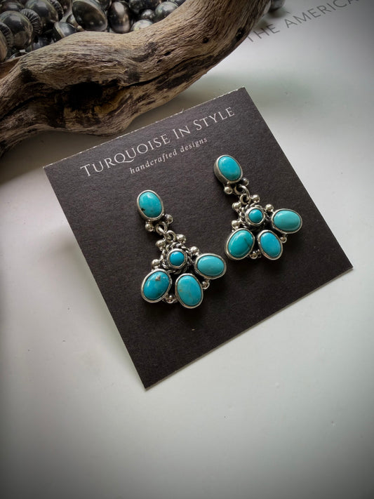Federico Turquoise Dangle Earrings #1