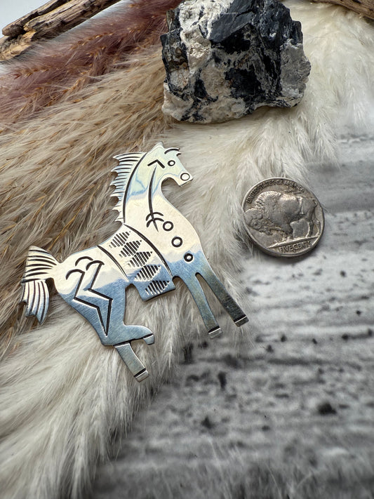 Sterling Silver Horse Pin