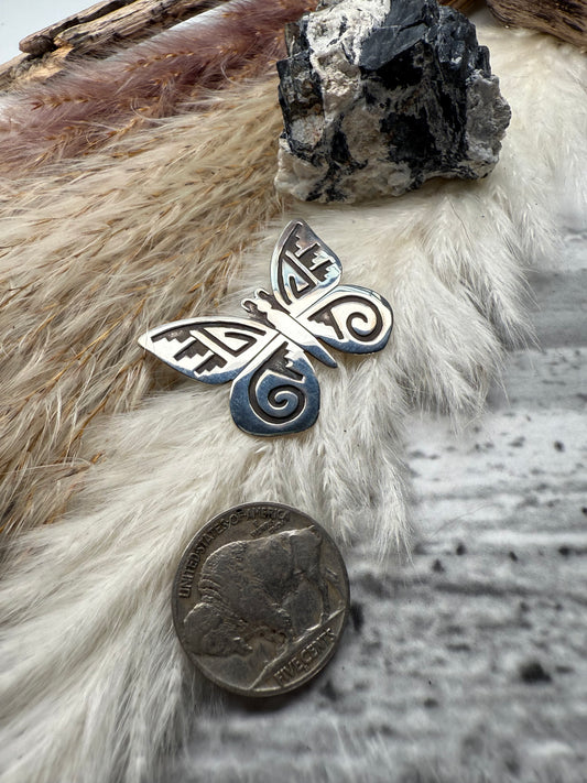 Small Sterling Silver Butterfly Pin