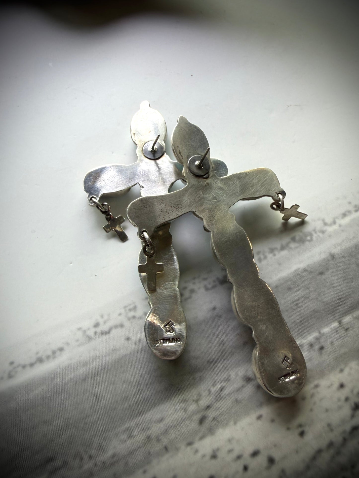 Federico Turquoise Cross Earrings