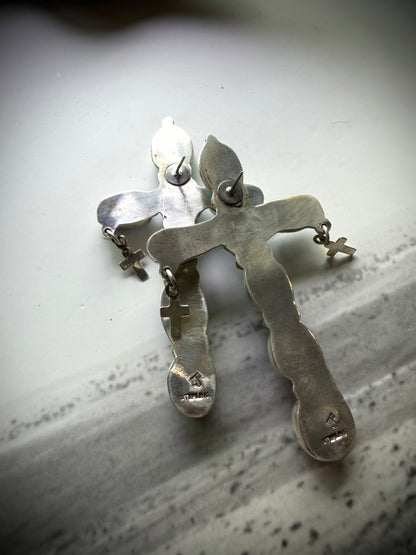 Federico Turquoise Cross Earrings