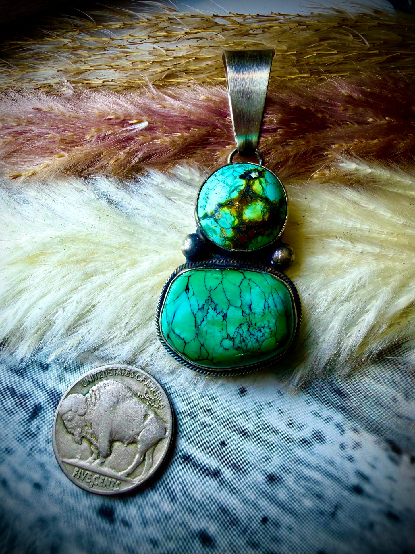 Two Stone Blue Moon Pendant