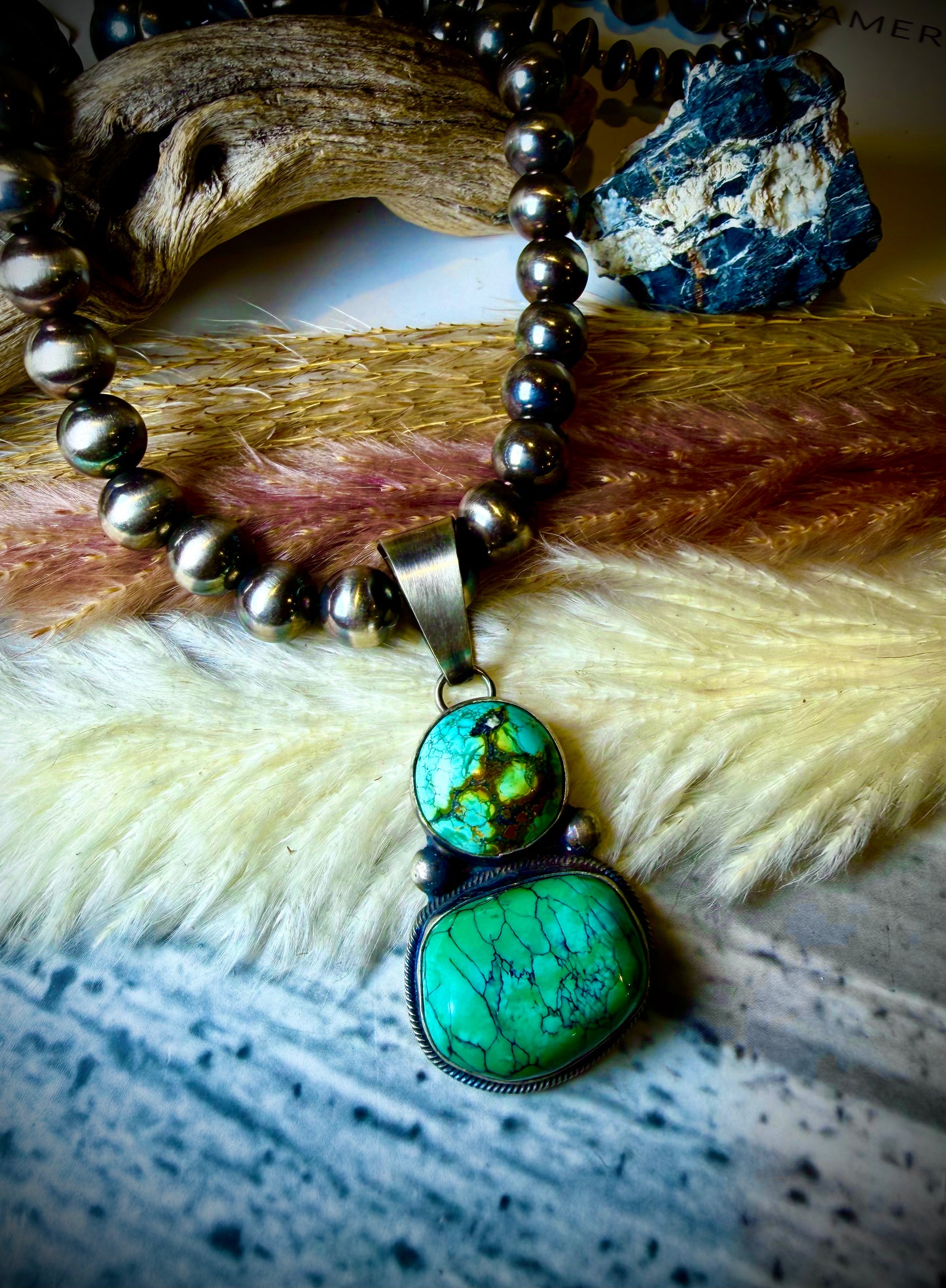 Two Stone Blue Moon Pendant