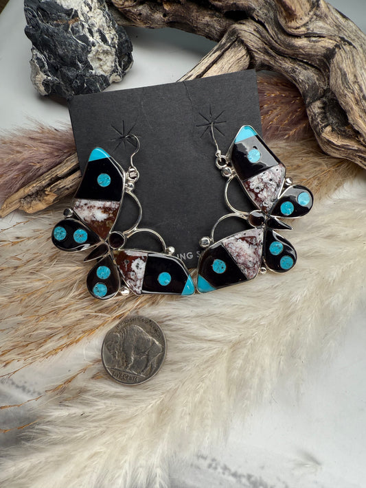 Inlay Butterfly Dangles
