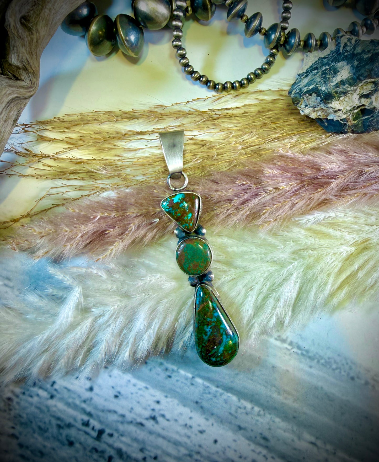 Ella Peter Three Stone Drop Pendant