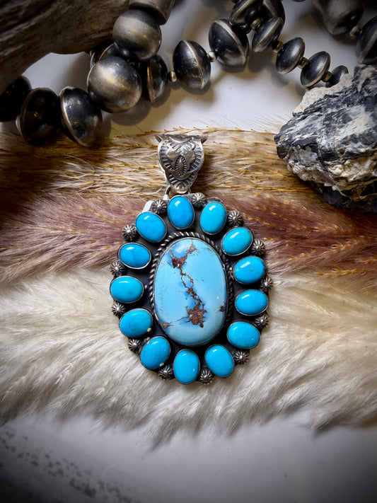 Golden Hills & Sleeping Beauty Turquoise Pendant