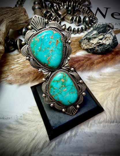 Stunning Two Stone Royston Ring by Justine Tso (Size 8 1/2)