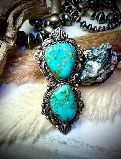 Stunning Two Stone Royston Ring by Justine Tso (Size 8 1/2)