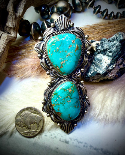 Stunning Two Stone Royston Ring by Justine Tso (Size 8 1/2)
