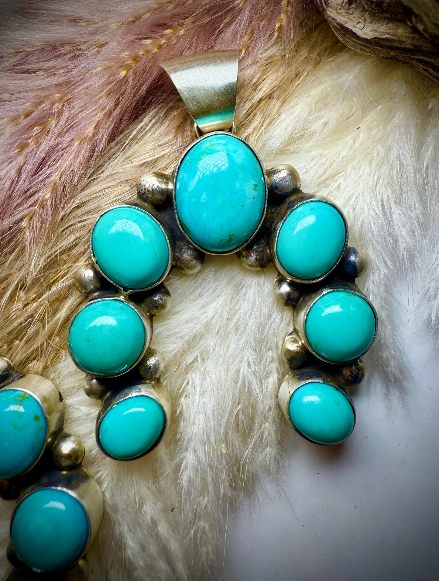 Augustine Largo Kingman Turquoise Naja Pendant